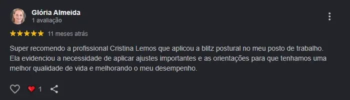 Avaliação de Glória Almeida