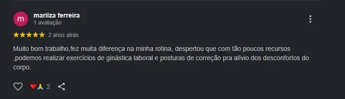 Avaliação de Marilza Ferreira
